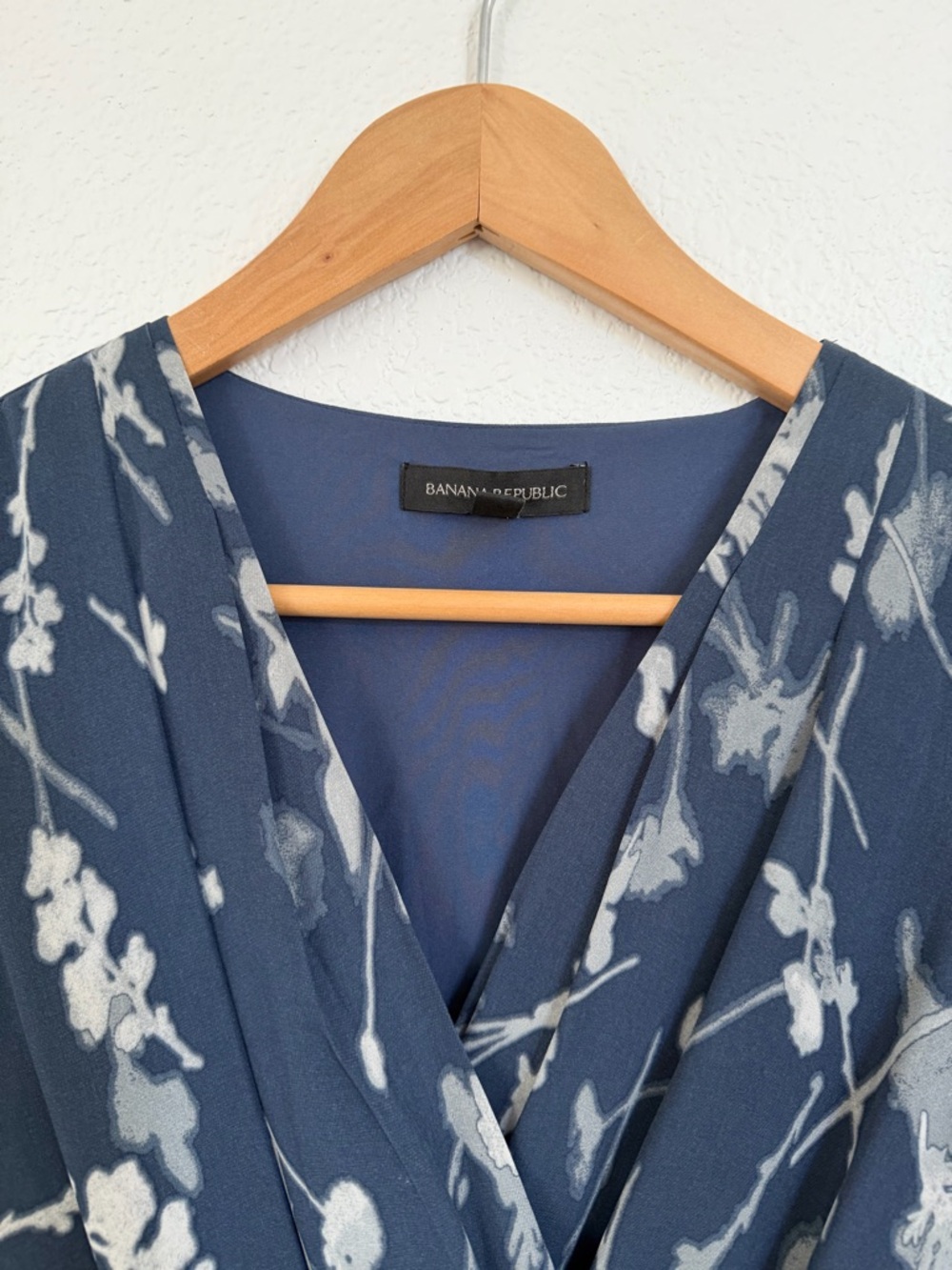 Banana Republic Blue Floral Wrap Dress - Picture 3 of 5